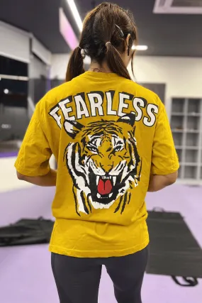 Fearless Roar Oversized T-shirt (Mustard)