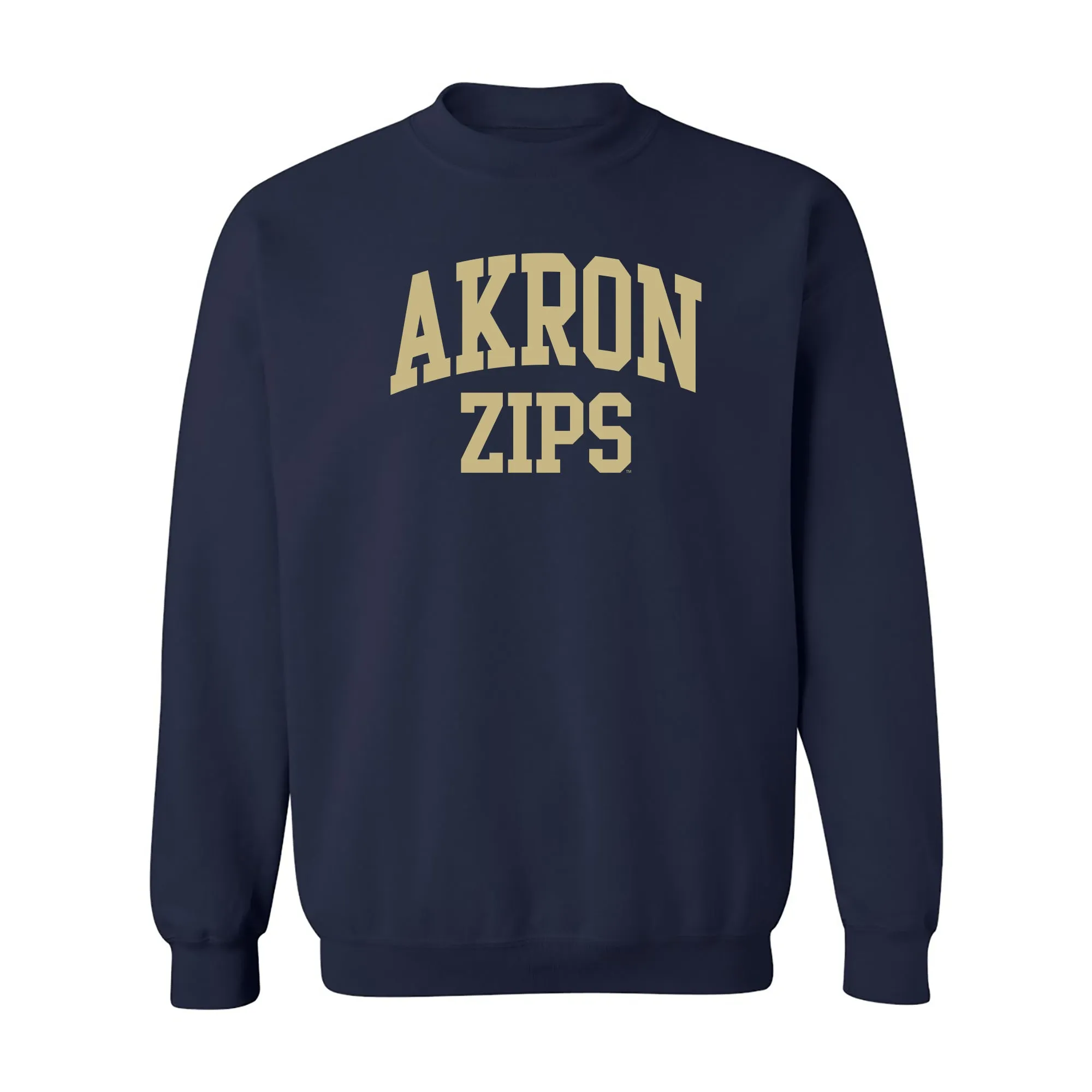 Akron Zips Arch Logo Crewneck Sweatshirt - Navy