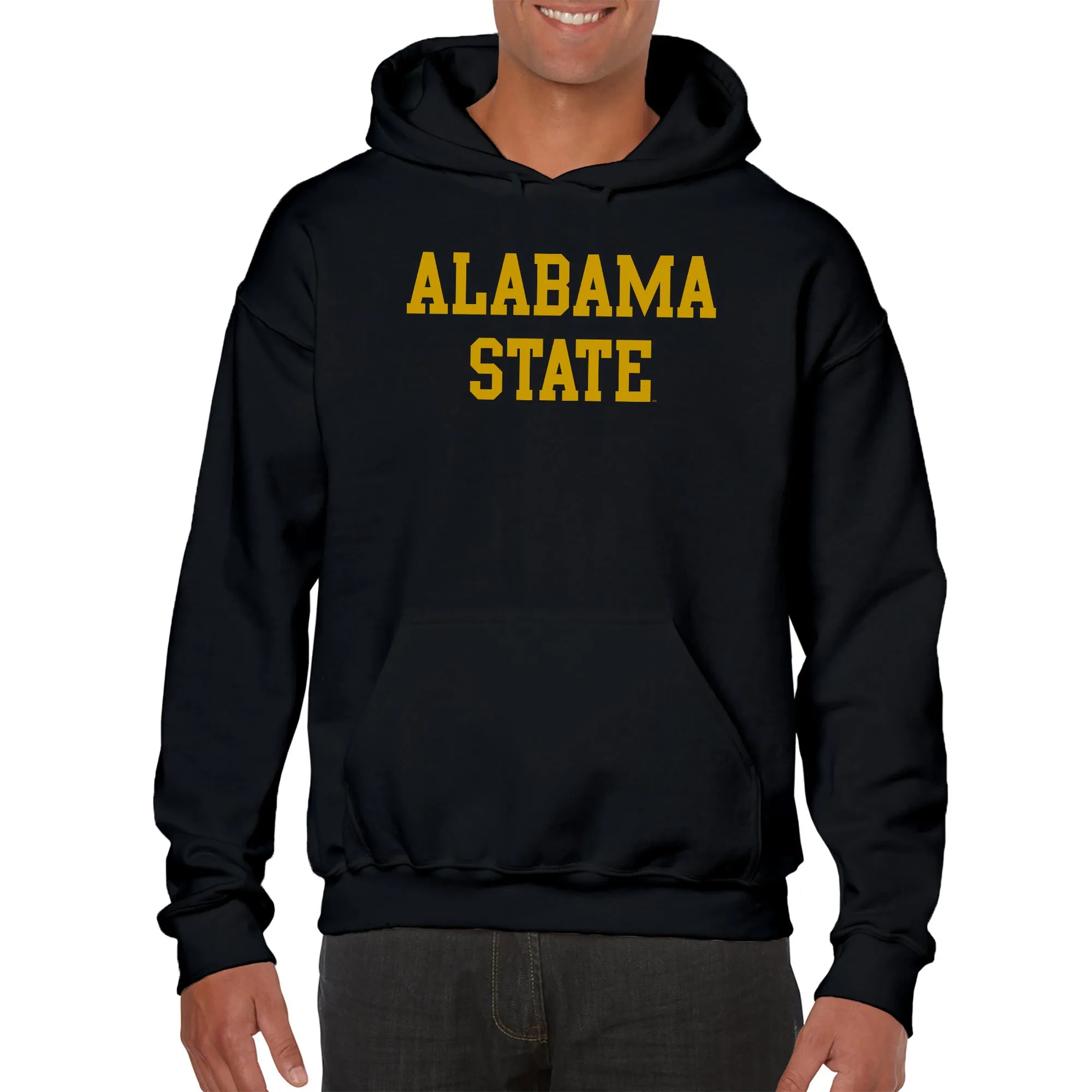 Alabama State University Hornets Basic Block Heavy Blend Hoodie - Black