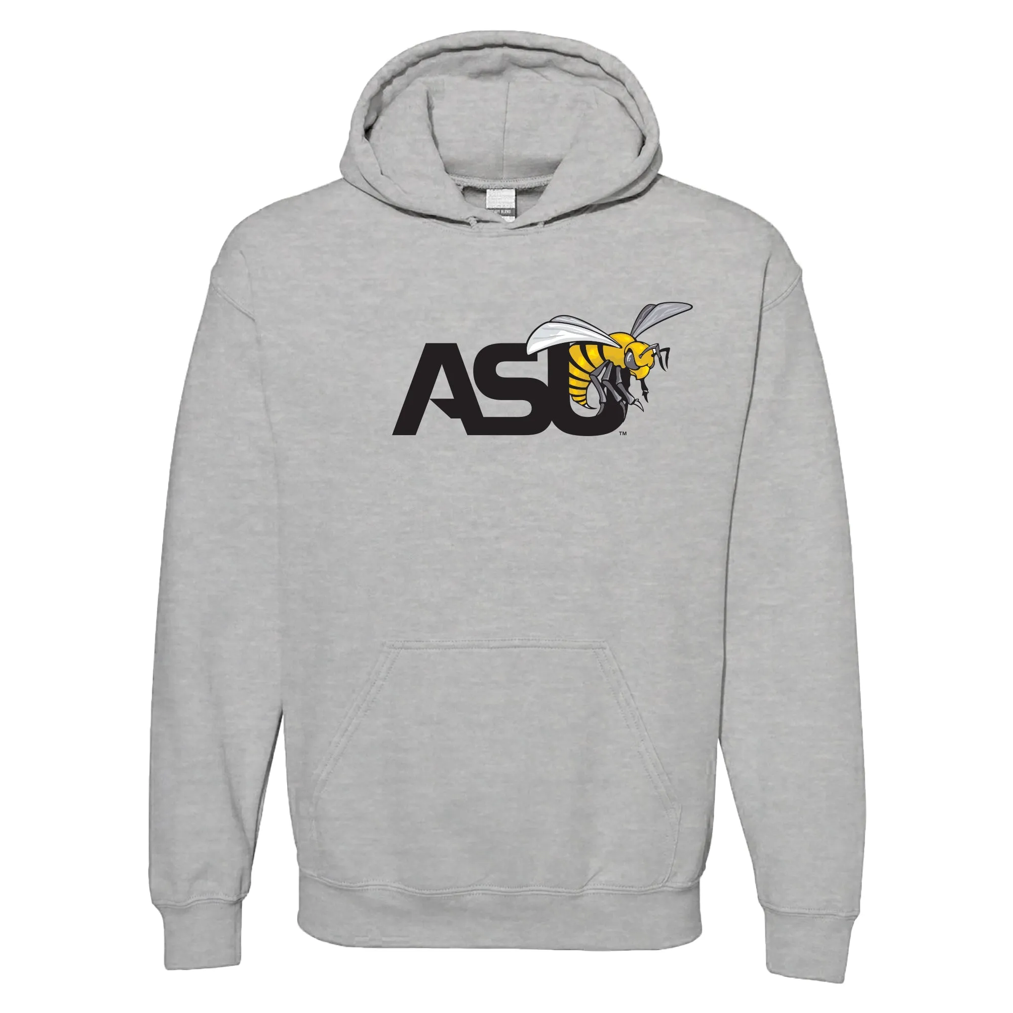 Alabama State University Hornets Primary Logo Heavy Blend Hoodie - Sport Grey