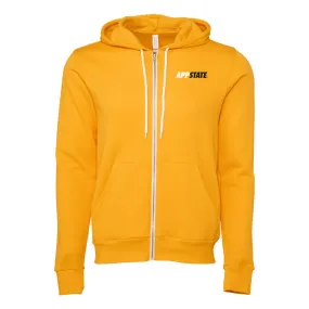 App State Primary Logo LC Sponge Fleece Zip Hoodie - Gold