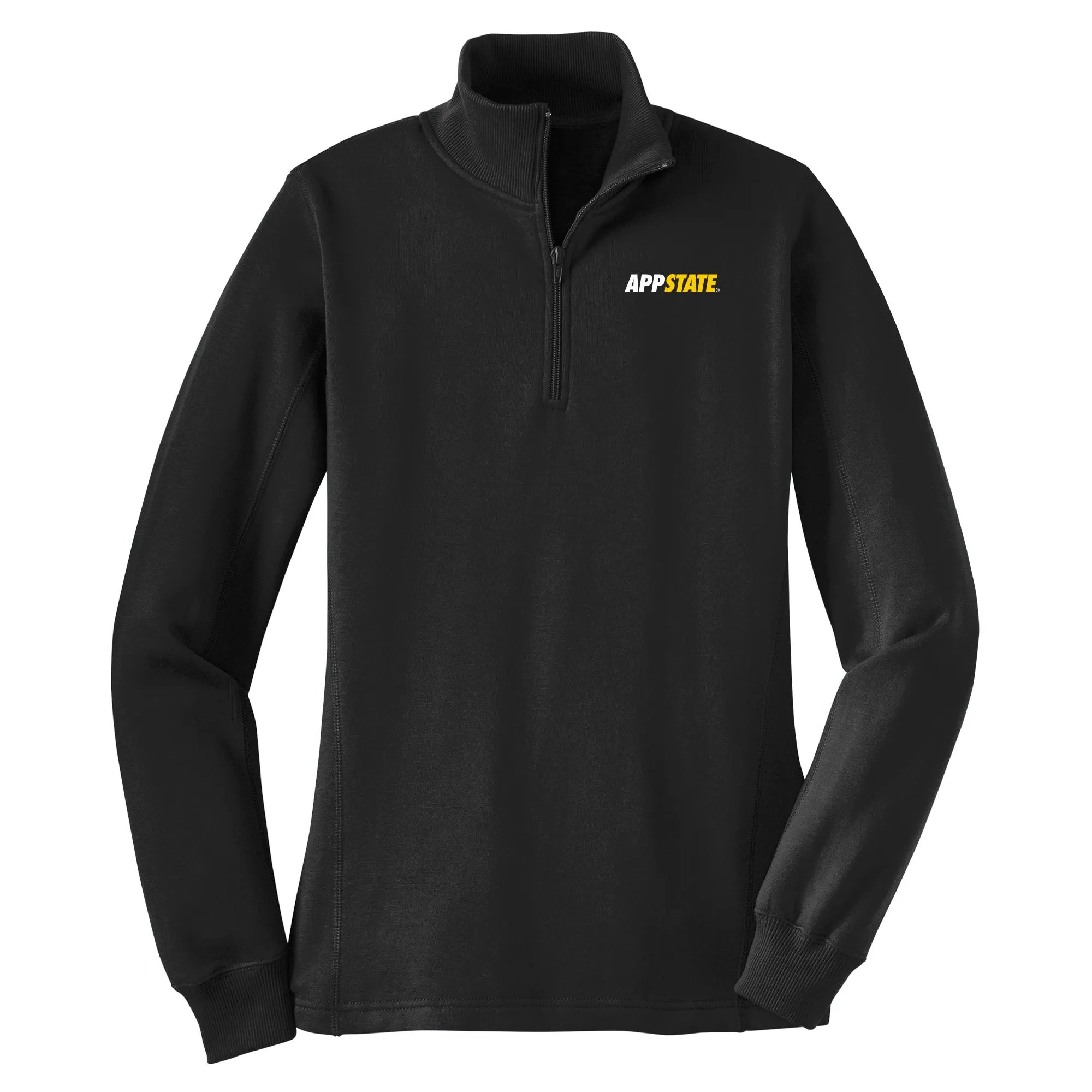 App State Primary Logo LC Women's 1/4 Zip - Black