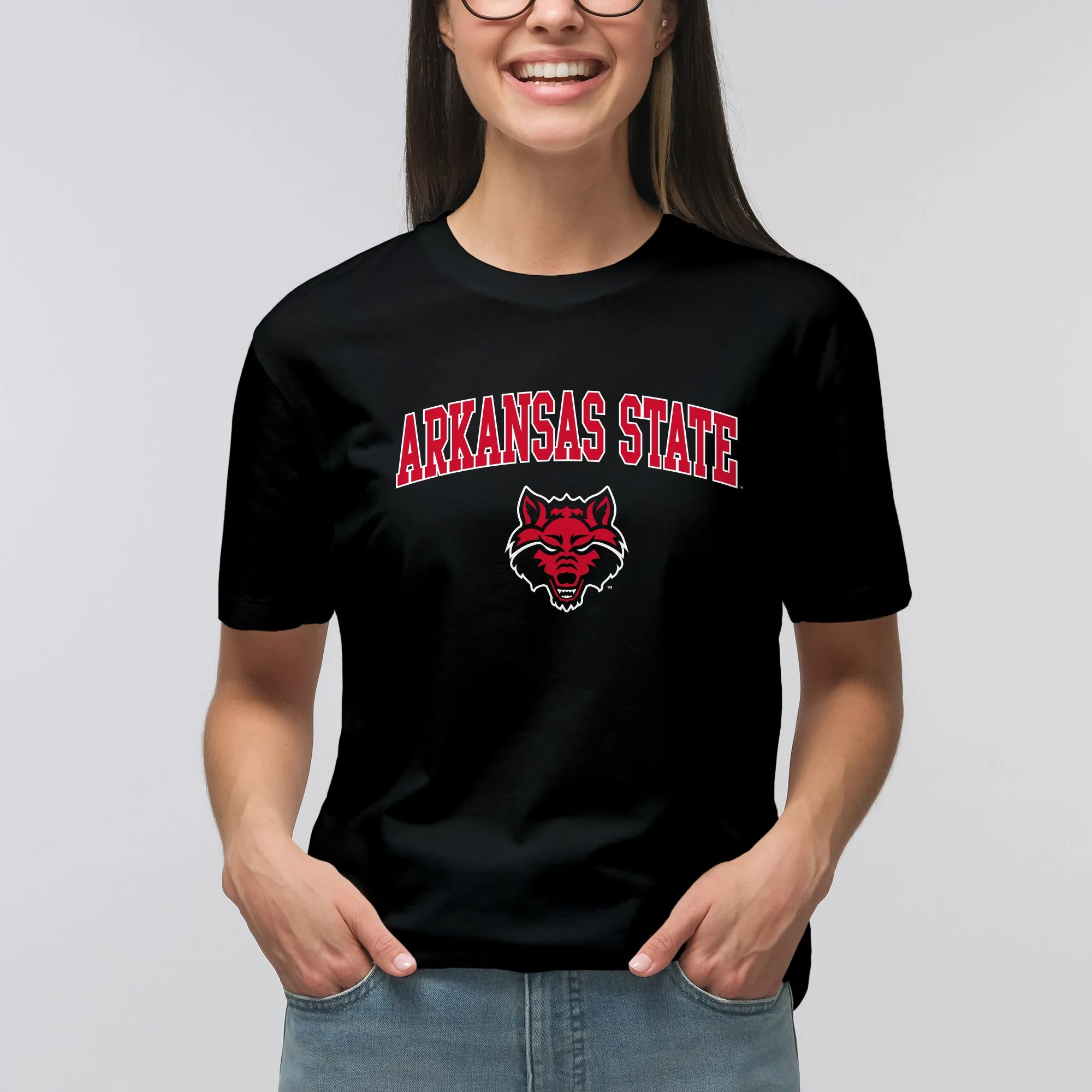 Arkansas State Arch Logo T-Shirt - Black