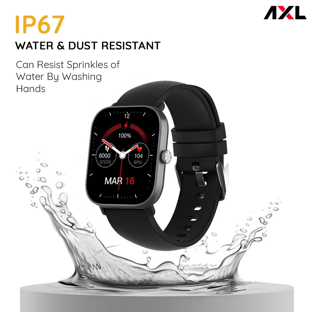 AXL Tempo Smart Watch 1.69" HD Display, Full Touch 100  Sports Mode, Water Proof IP67