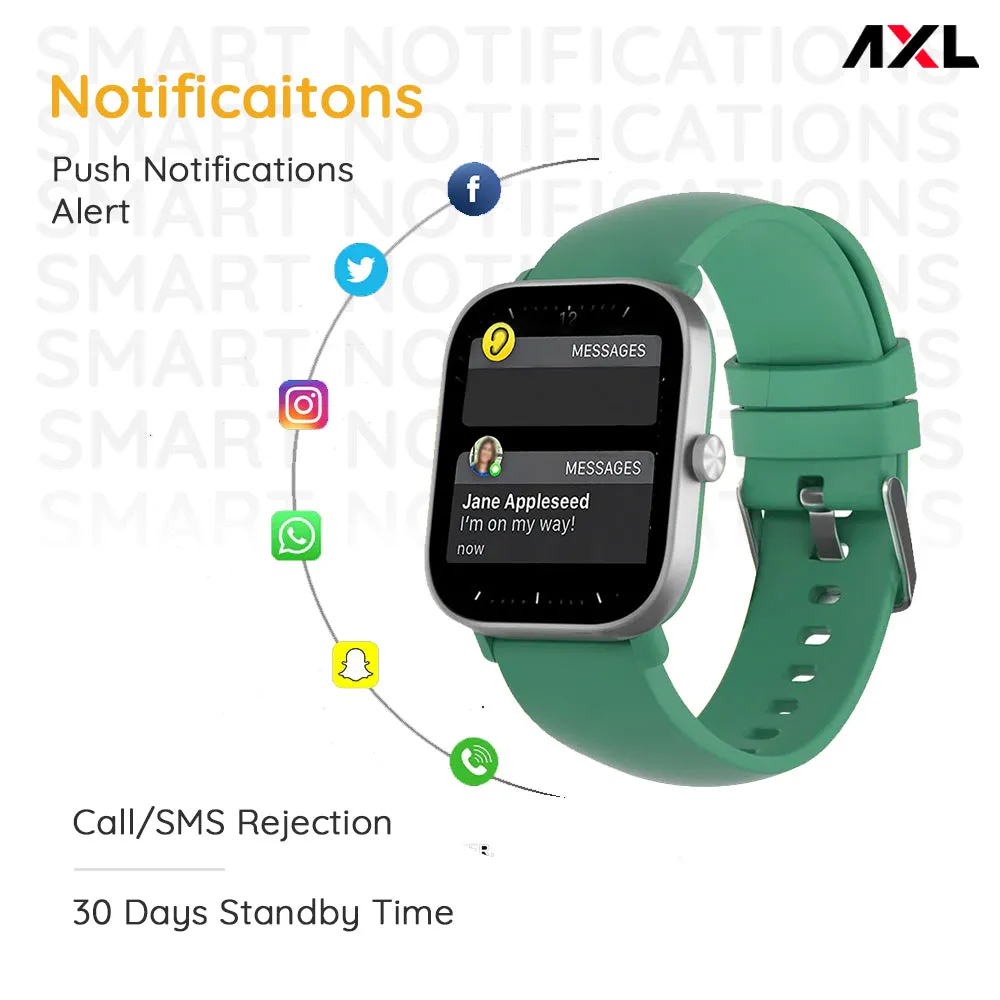 AXL Tempo Smart Watch 1.69" HD Display, Full Touch 100  Sports Mode, Water Proof IP67