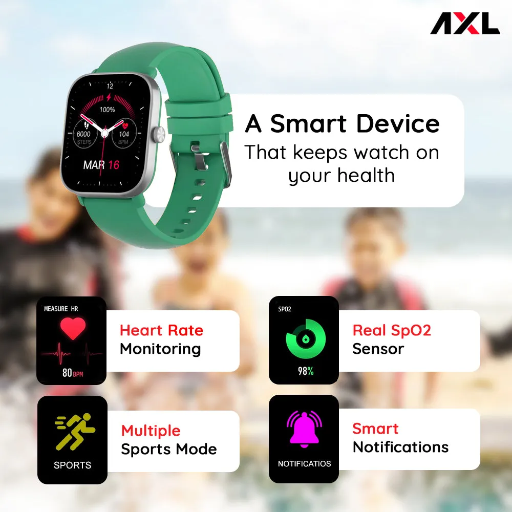 AXL Tempo Smart Watch 1.69" HD Display, Full Touch 100  Sports Mode, Water Proof IP67