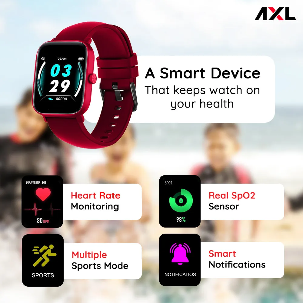 AXL Tempo Smart Watch 1.69" HD Display, Full Touch 100  Sports Mode, Water Proof IP67