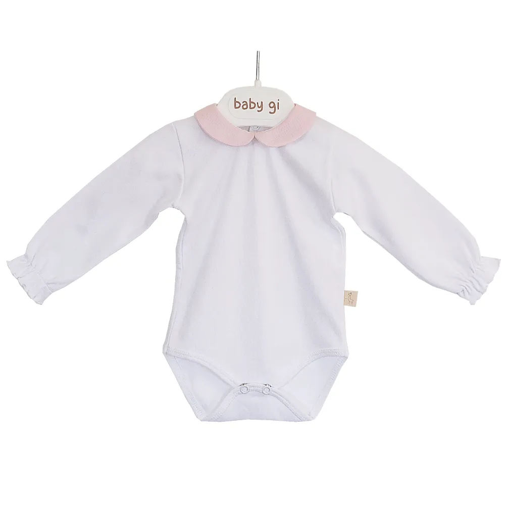 Baby Gi Bodysuit with Pink Collar