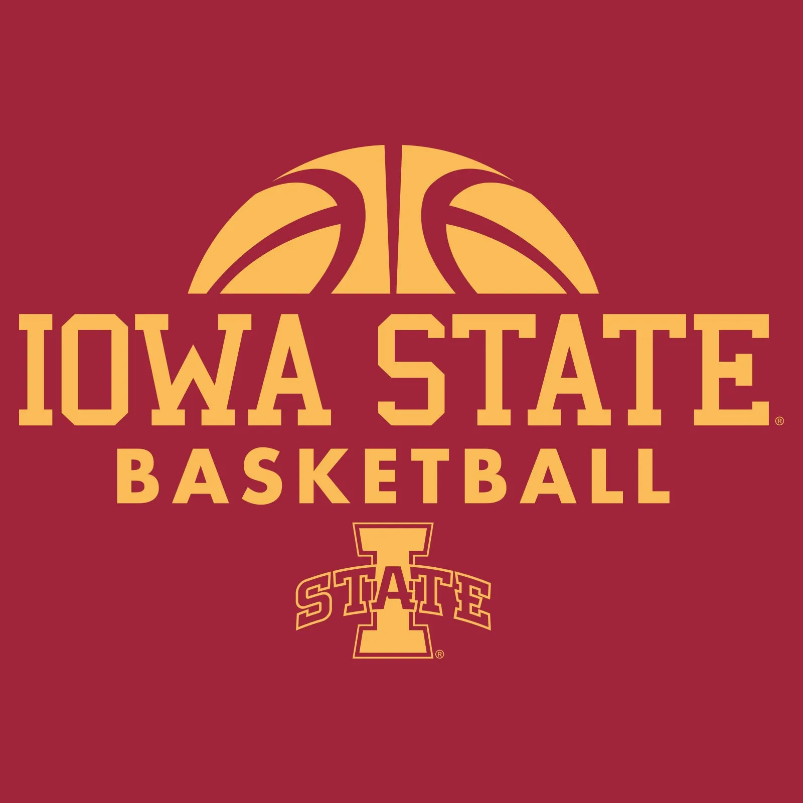 Basketball Hype Iowa State Cyclones Basic Cotton Short Sleeve T Shirt - Cardinal