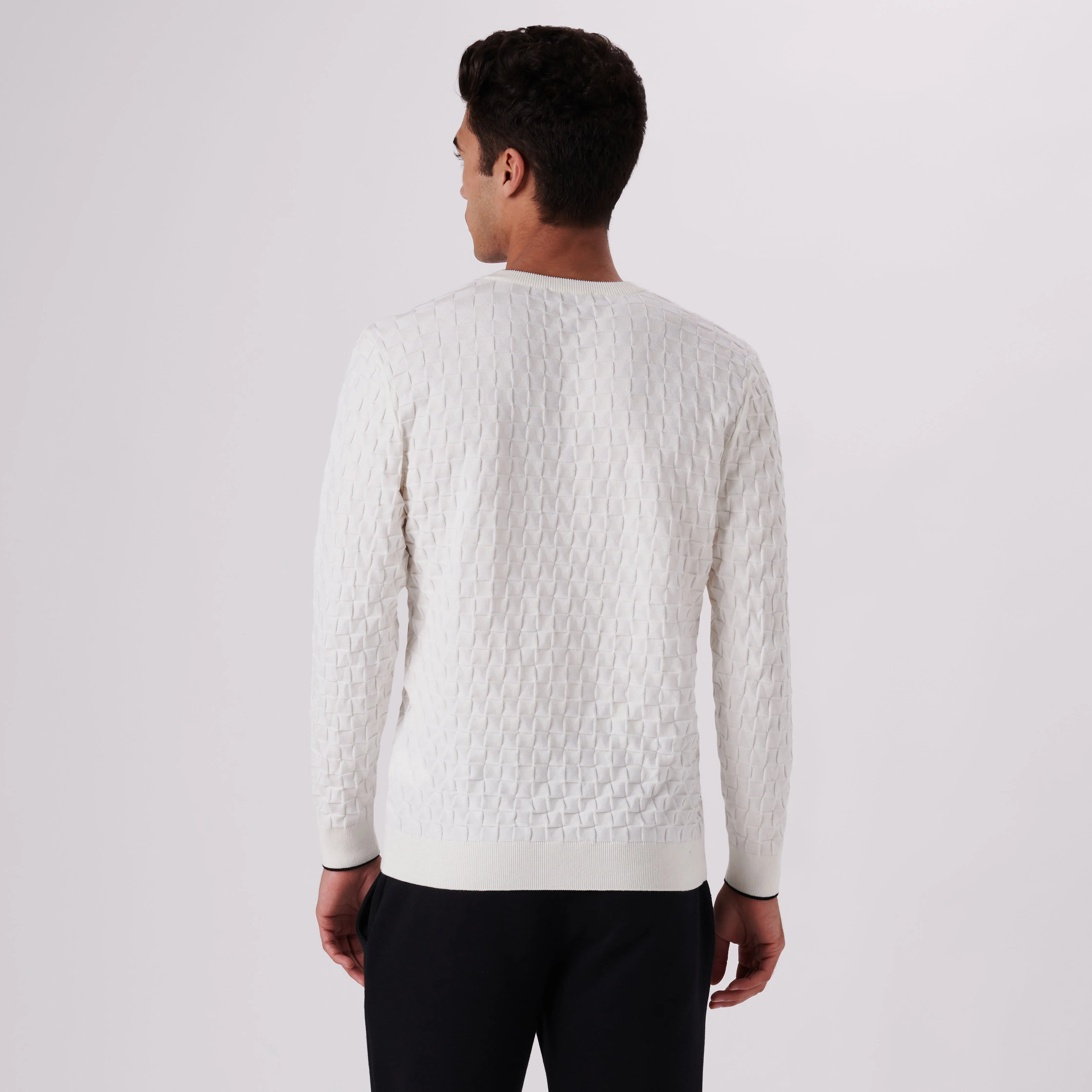 Basketweave V-Neck Sweater