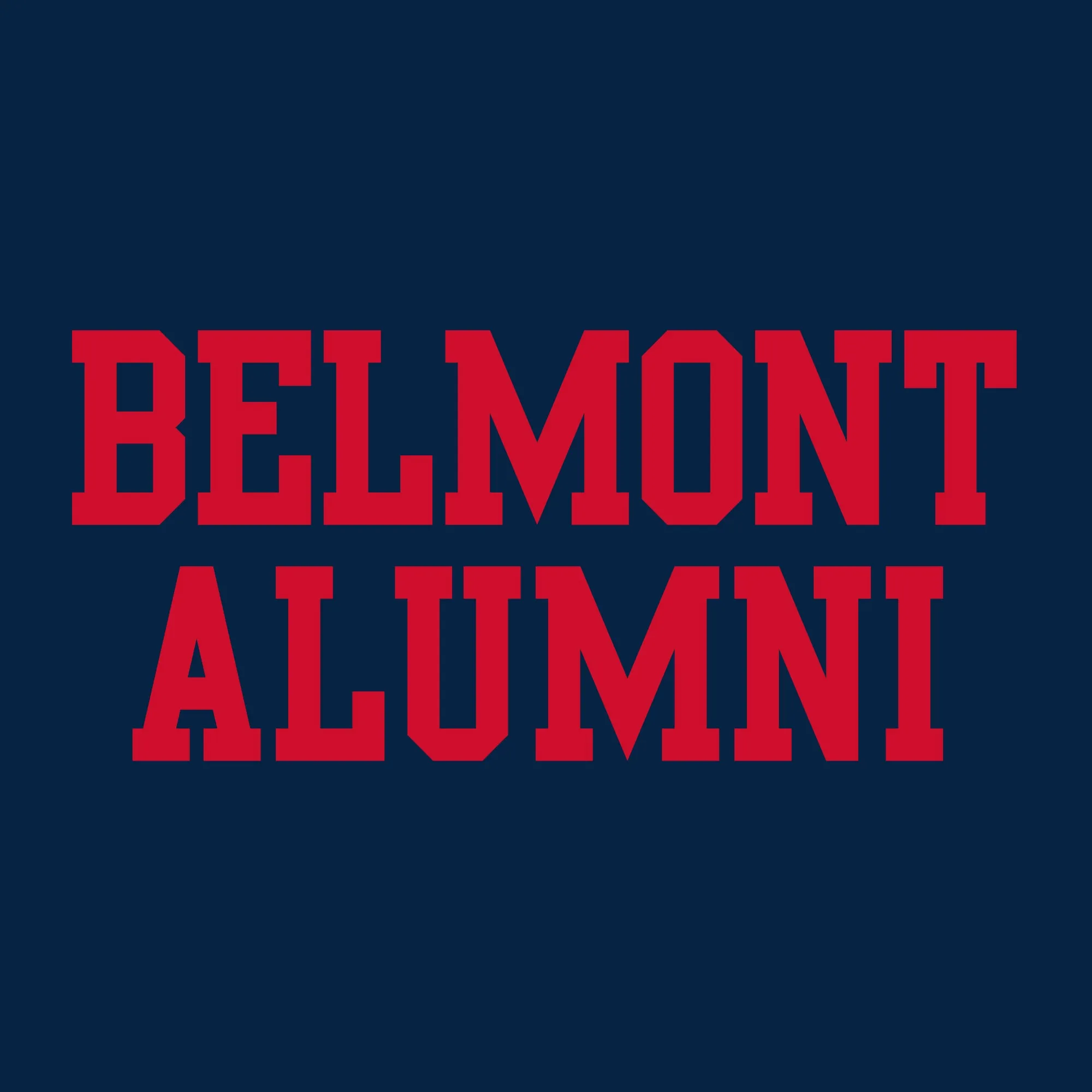 Belmont University Bruins Basic Block Alumni Cotton Short Sleeve T Shirt - Navy