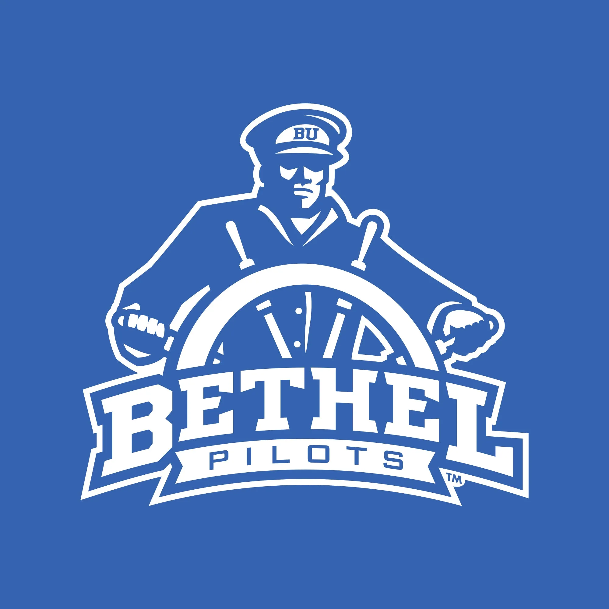 Bethel University Pilots Primary Logo Women's Short Sleeve T Shirt - Royal