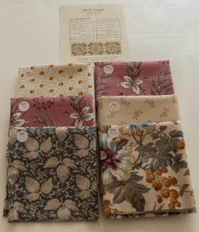 Bird Cage Table Runner Fabric Kit Made with English Garden Fabrics. Pattern by Laundry Basket Quilts.