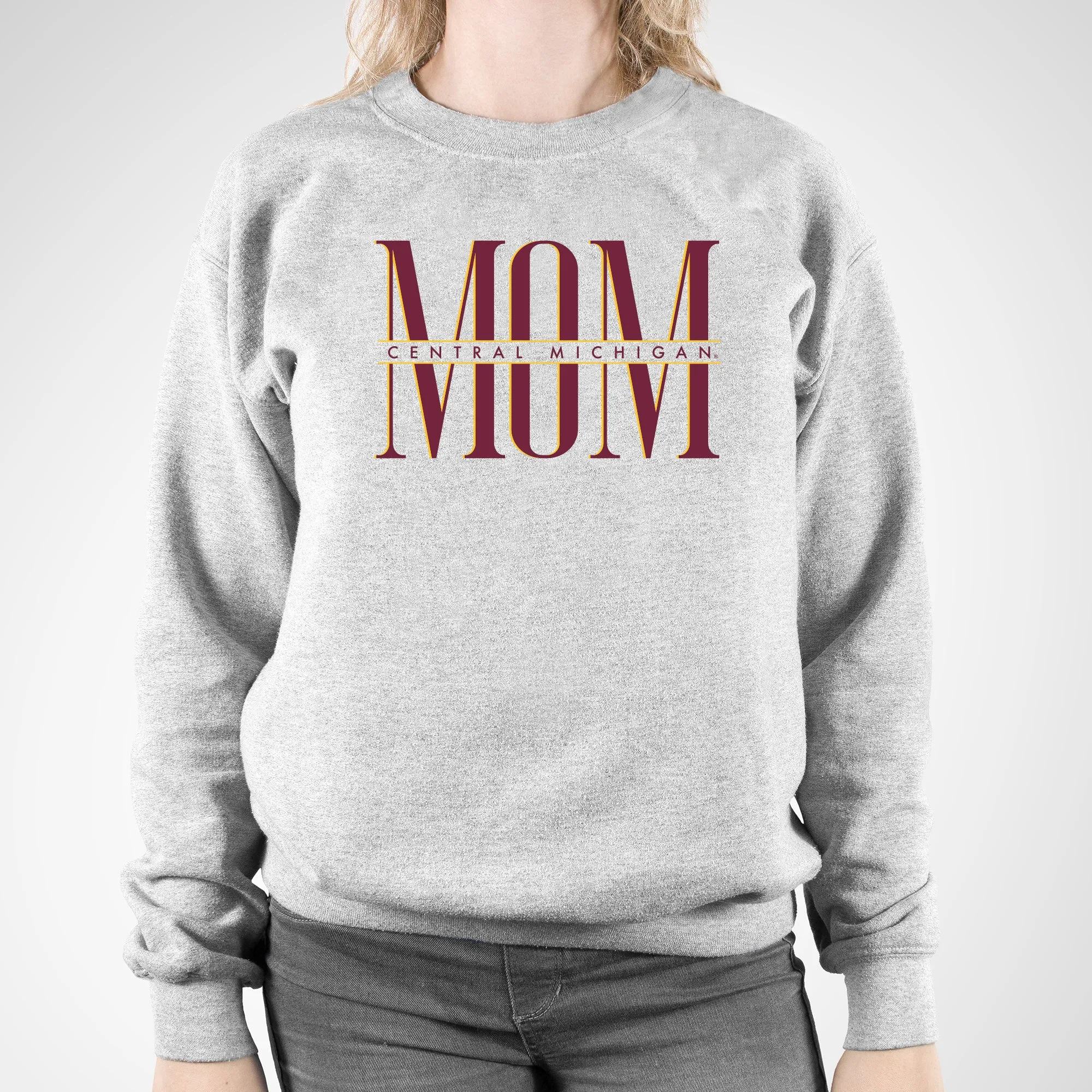 Central Michigan Classic Mom Crewneck - Sport Grey