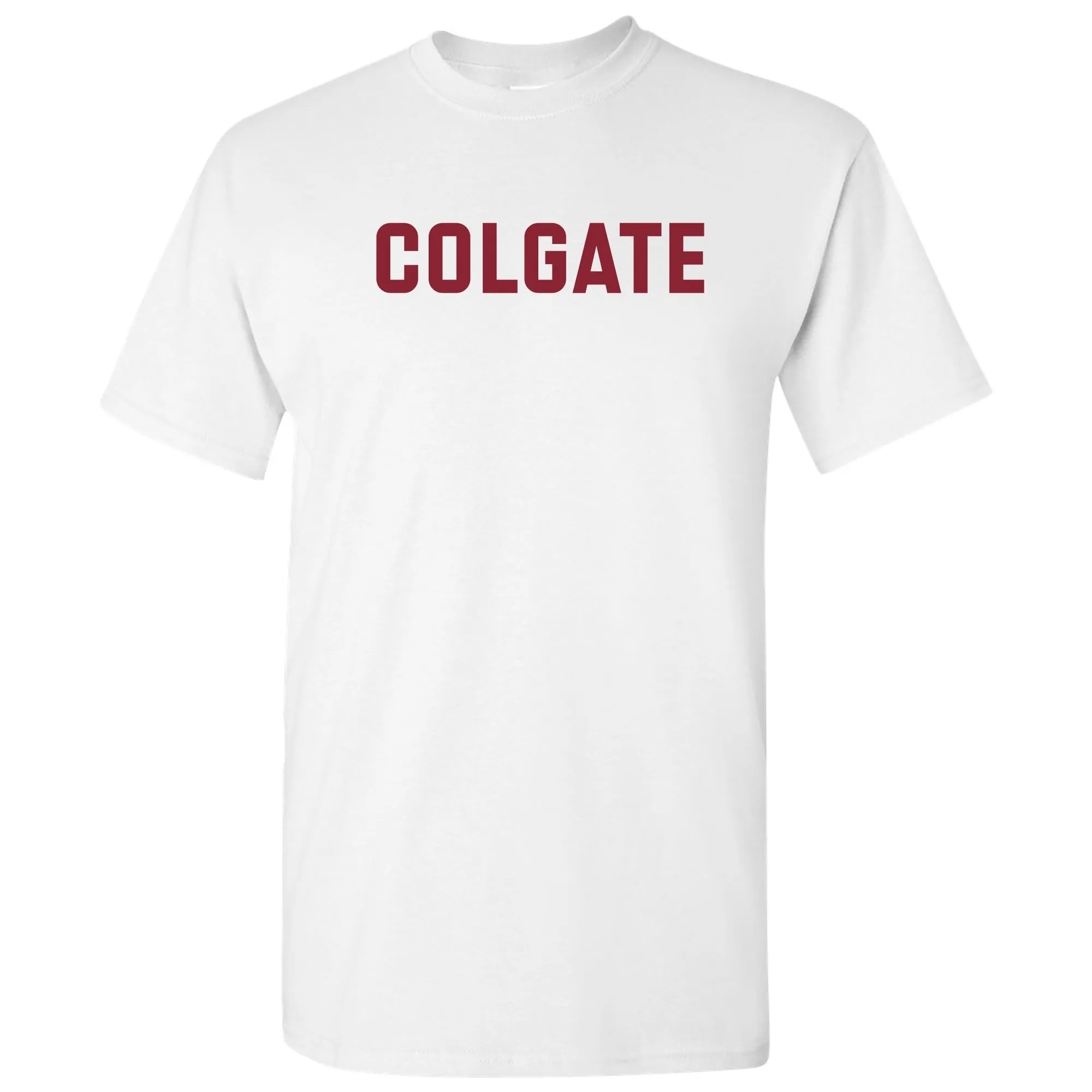 Colgate University Raiders Basic Block Short Sleeve T Shirt - White