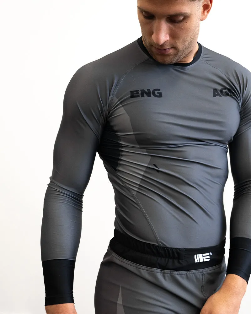 Engage Iron Grey Long Sleeve Rash Guard