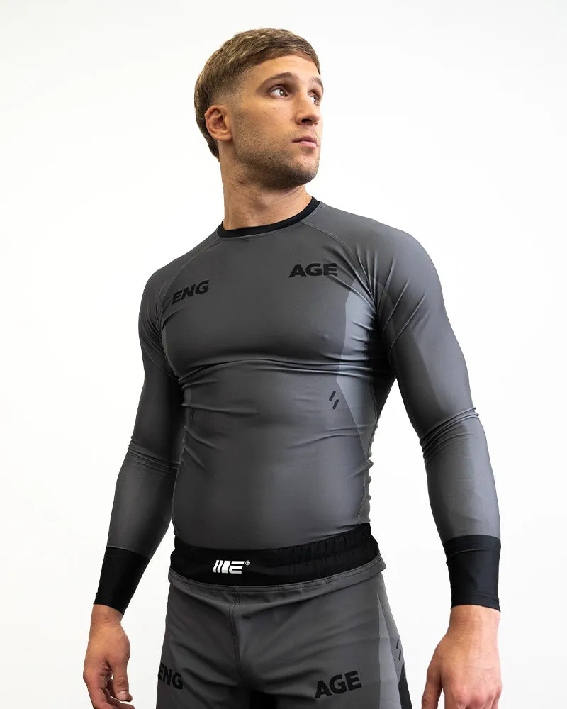 Engage Iron Grey Long Sleeve Rash Guard