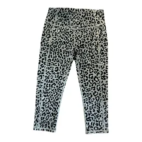 FITTIN Grey Leopard Print Sports Yoga Capri Leggings NWT Size Medium