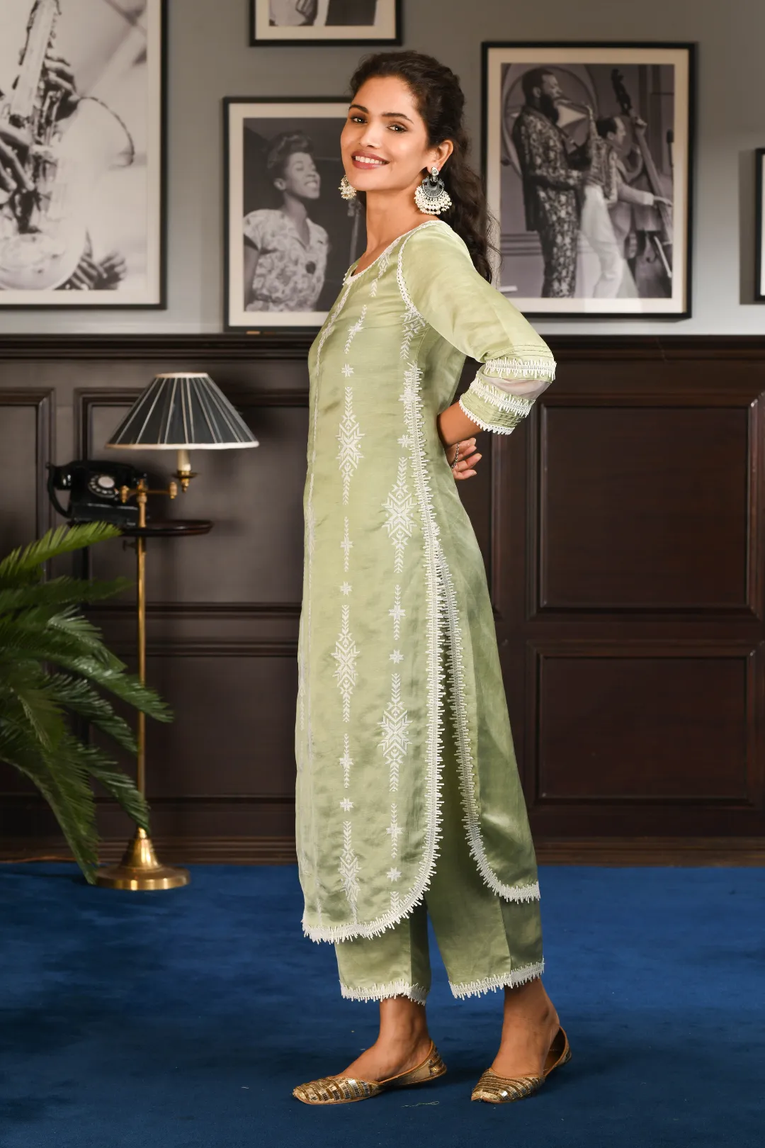 Japanese Silk Dita Kurta with Dita pyajamas