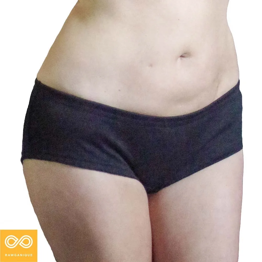 MARILYN 100% Organic Hemp Knit Boy Shorts Panty (OC Thread, Organic Elastic, No Polyester, No Synthetics) (100% Biodegradable)