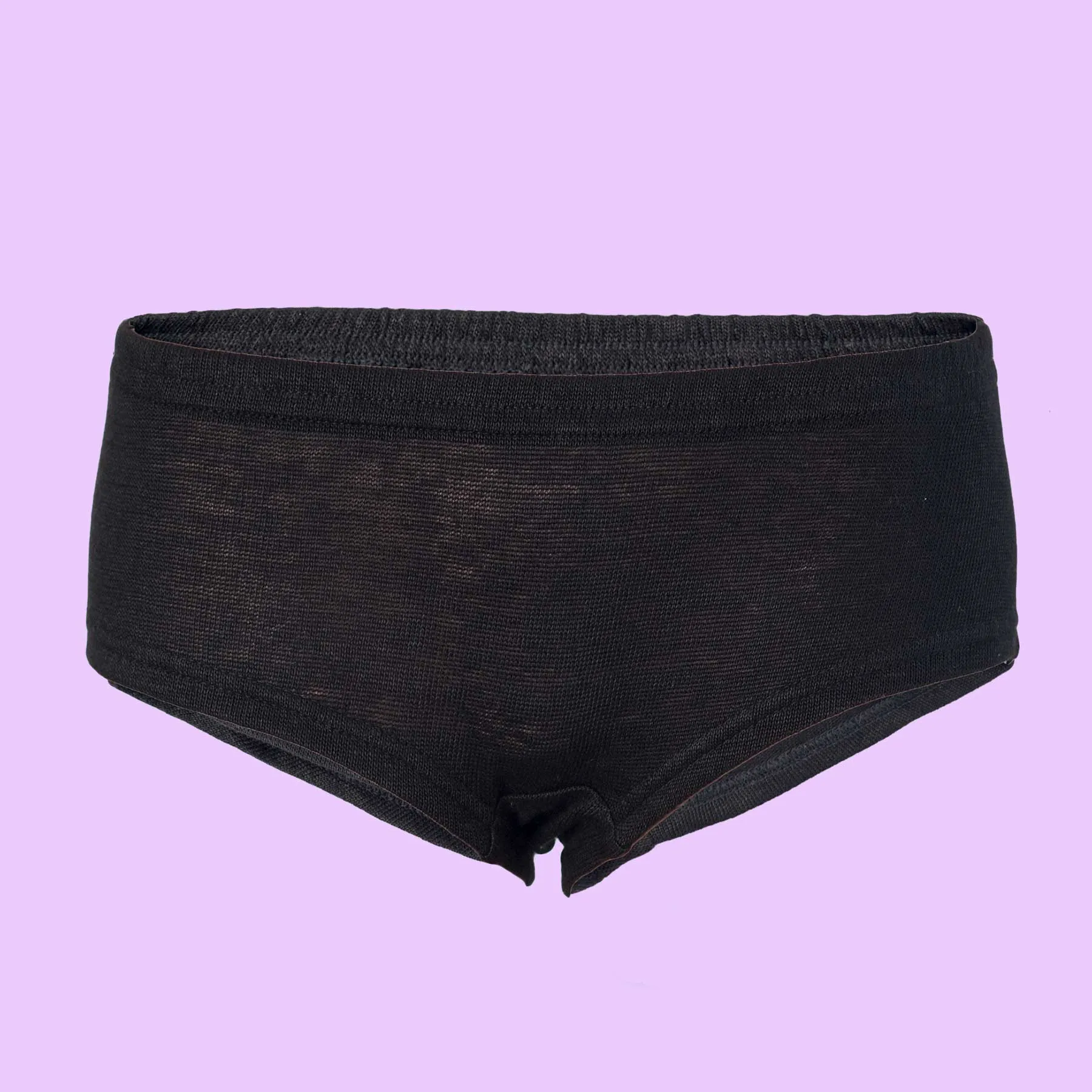 MARILYN 100% Organic Hemp Knit Boy Shorts Panty (OC Thread, Organic Elastic, No Polyester, No Synthetics) (100% Biodegradable)