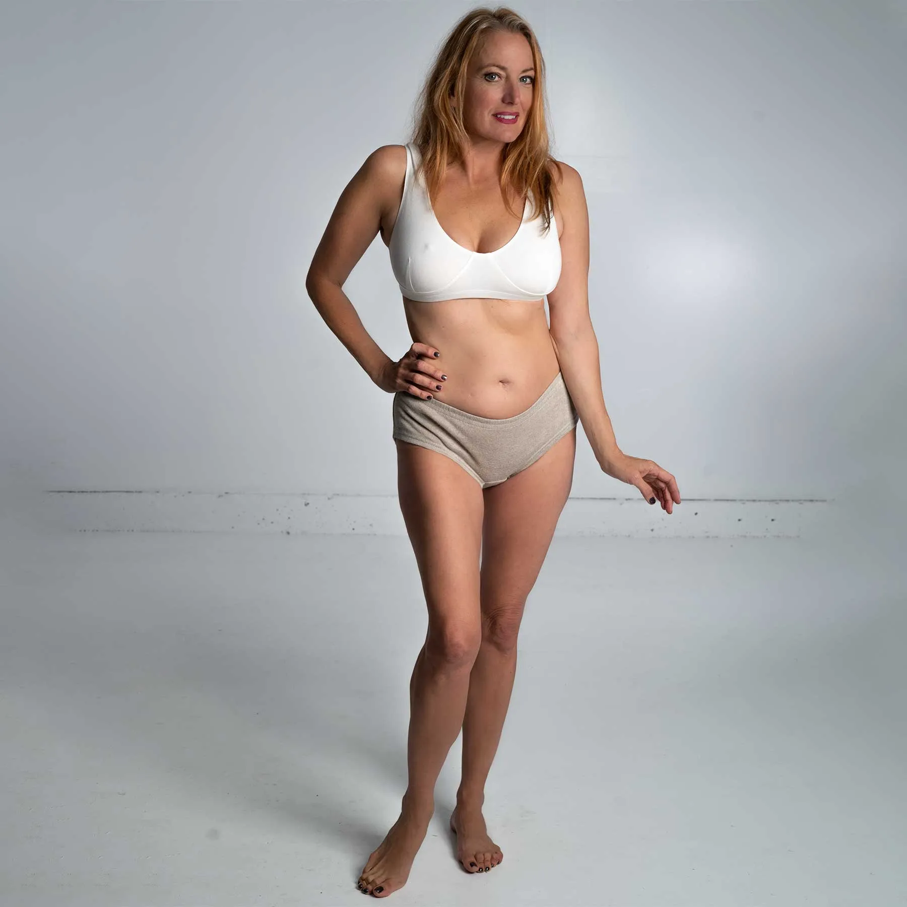 MARILYN 100% Organic Hemp Knit Boy Shorts Panty (OC Thread, Organic Elastic, No Polyester, No Synthetics) (100% Biodegradable)