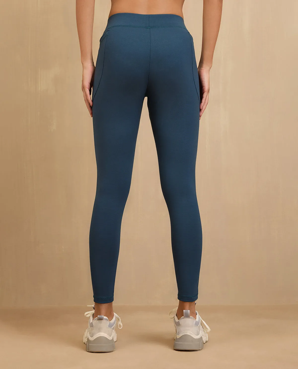 NYKD By Nykaa Comfort Leggings with Pockets! - NYAT401-Blue