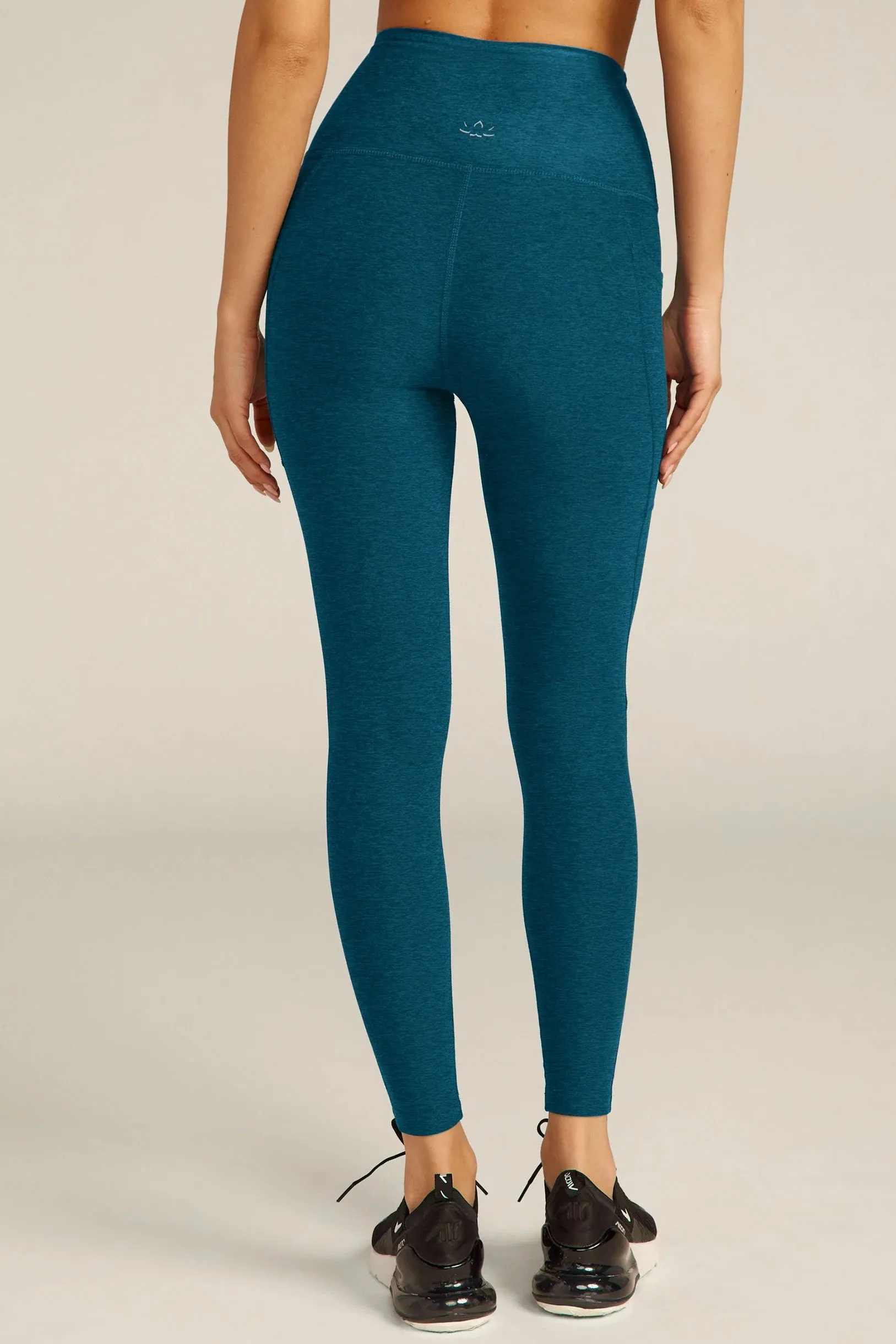 Out of Pocket High Waisted Midi Leggings - Blue Gem