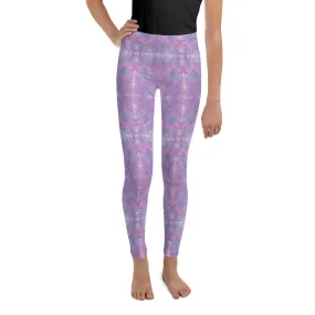 Pink Kaleidoscope Youth Leggings,Girls and Boys Matching Family Outfits