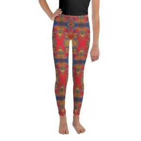 Rainbow Galaxy Youth Leggings,Girls and Boys Matching Family Outfits