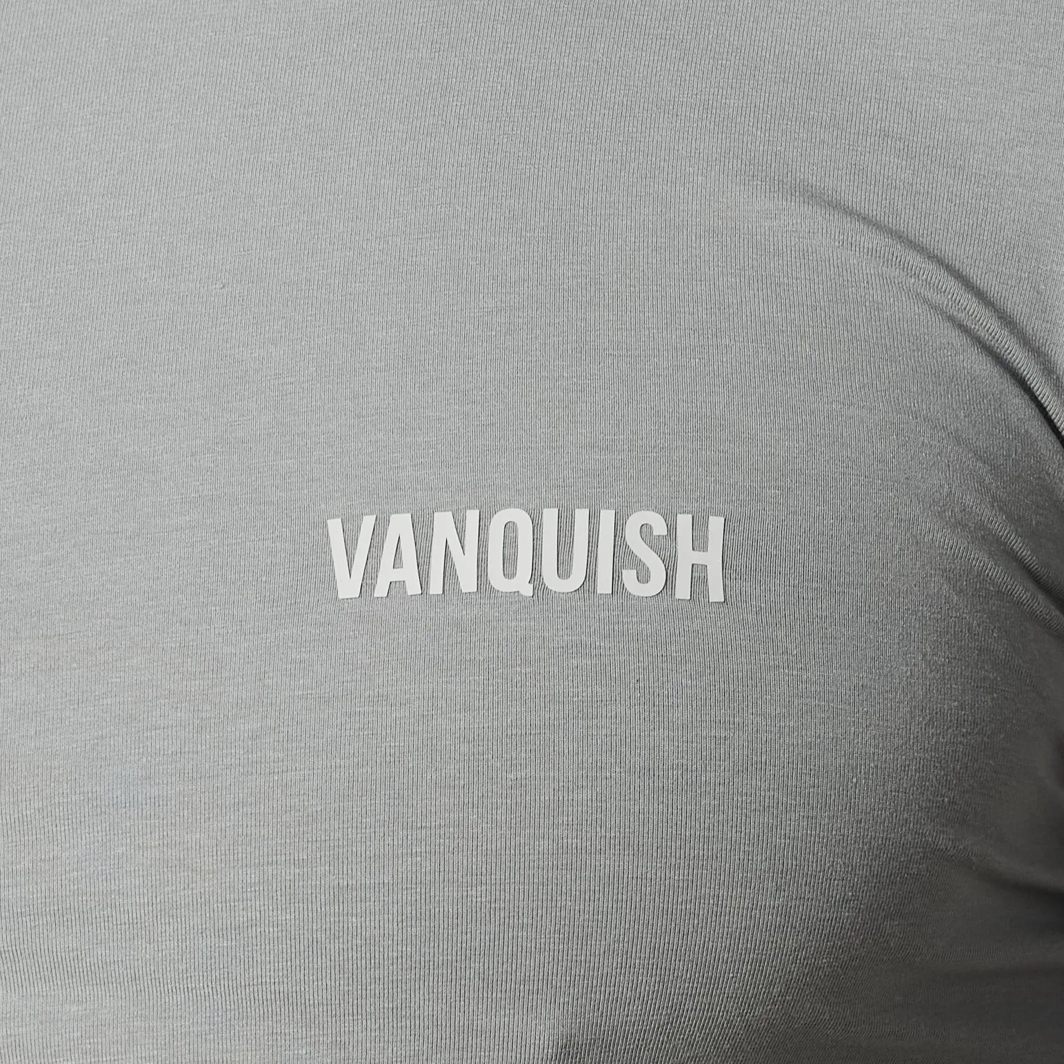 Vanquish Essential Steel Grey Slim Fit Long Sleeve T Shirt