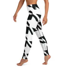 Womens High Waist Houndstooth Yoga Pants Leggings 001